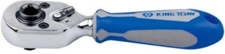 Mini-Ratsche 1/4' 180mm 72 Zähne Chrom Bithalter - Ky276a-04g