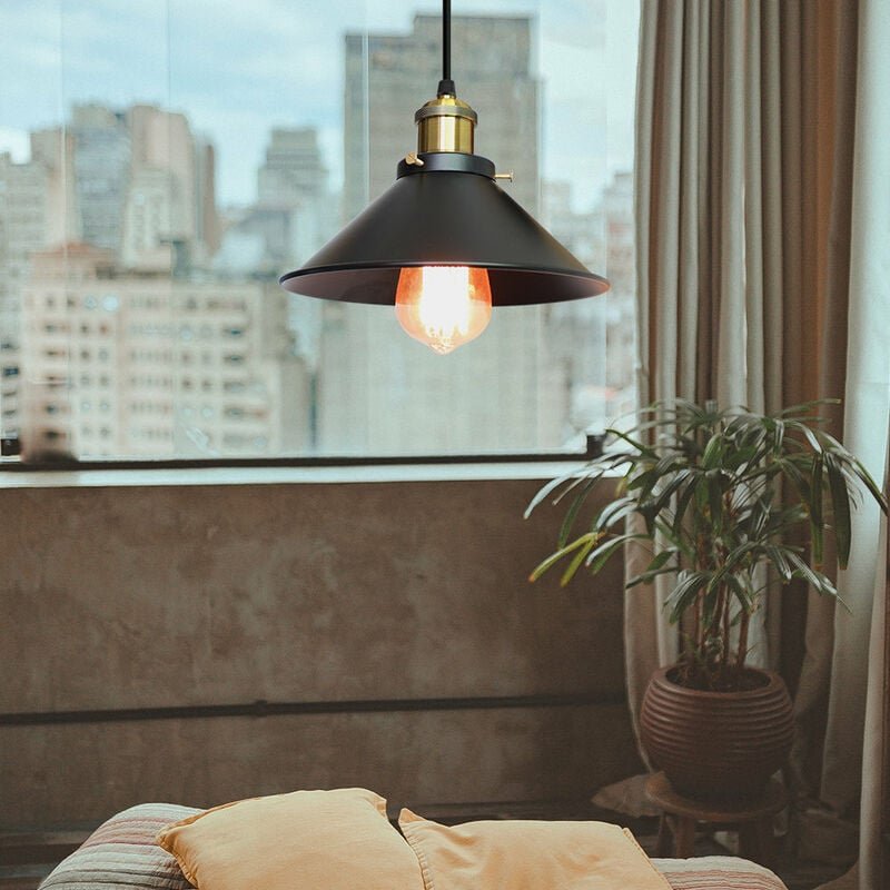 Retro Kronleuchter Industrial Edison-Design E27 Deckenlampe Metall Ø22cm Pendelleuchte für Schlafzimmer Küche Esszimmer ...