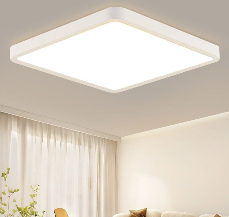 Deckenlampe led Deckenleuchte Flach - 23W Schlafzimmerlampe 3000K Schlafzimmer Bad Deckenbeleuchtung Quadratisch 23cm Ba...