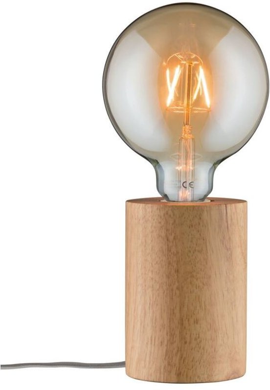 Paulmann - Tischleuchte Neordic Talin E27, holz, dimmbar Tischleuchte