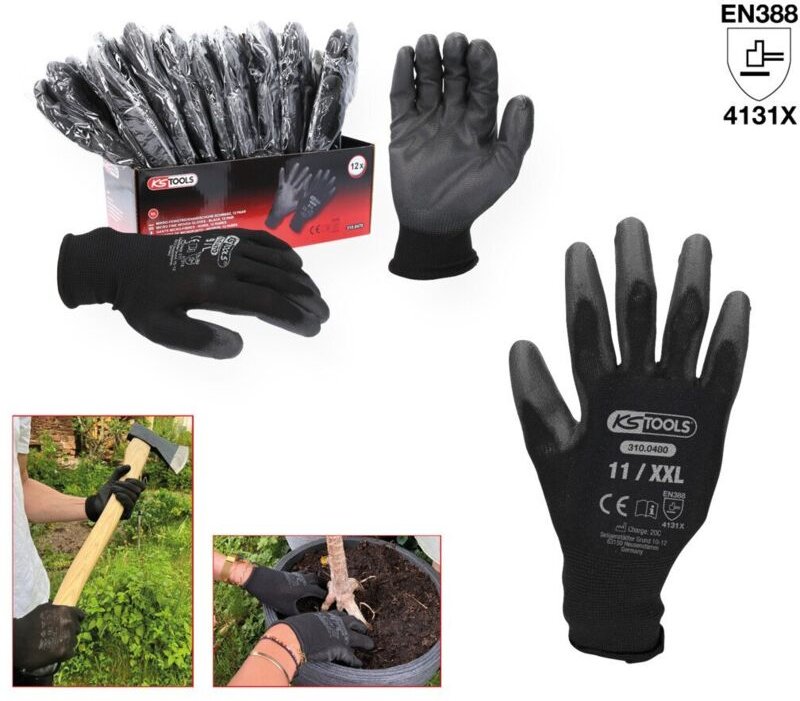 Ks Tools Mikro-Feinstrickhandschuhe Gr. 11 schwarz