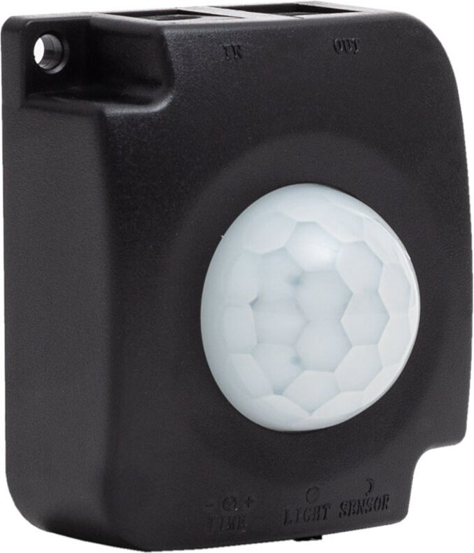 Bewegungssensor PIR 120º für LED-Streifen 12/24V DC Jackanschluss Schwarz