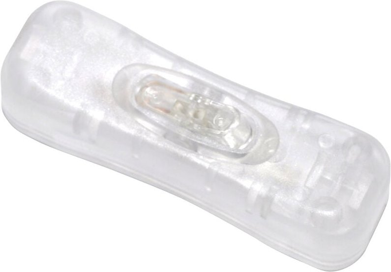 TRU COMPONENTS Schnurschalter Transparent 1 x Aus/Ein 2 A 1 St.