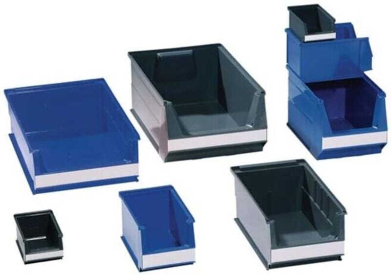 Sichtlagerkasten L230/200xB150xH130mm PE-Regenerat grau