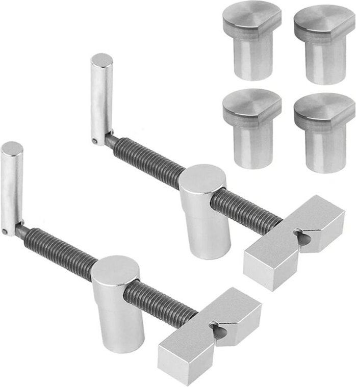 Holzbearbeitungs-Desktop-Clip, schnelles, festes Schnellspannwerkzeug für 19-mm-Loch-Bank-Hundewerkzeug, Silber