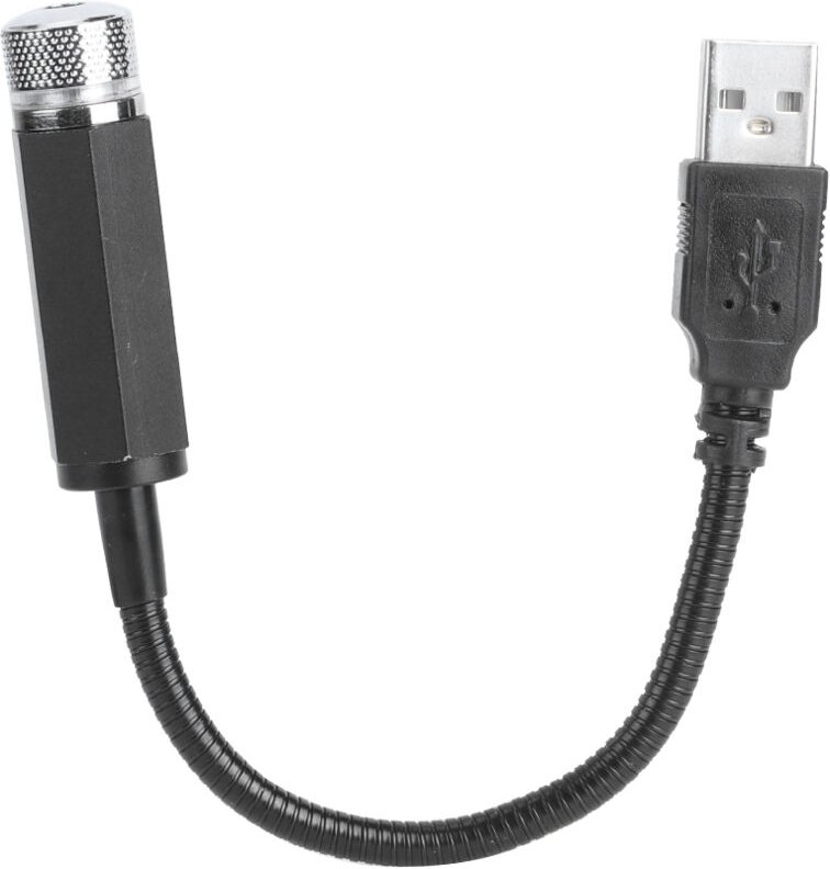 Tbest Verstellbarer USB-Ambienteprojektor für Autodach, Dekorative Innenlampe aus Aluminiumlegierung Rot Blau Lila (blau...