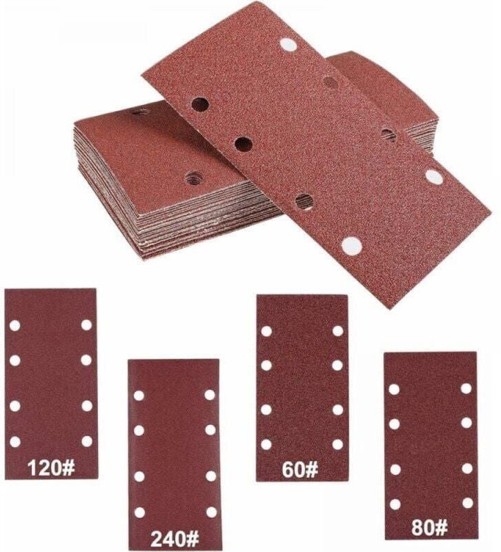 Schleifpapier, selbstklebendes Schleifpapier, Exzenterschleifer-Schleifmittel, 40 Stück Schleifblätter mit Klett-Schleif...