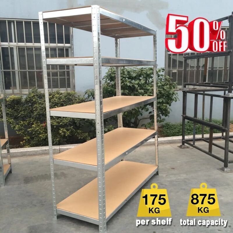 5 Etagen Regal Storage Racks Schwerlast Lagerregal Regale Garage Aufbewahrung de