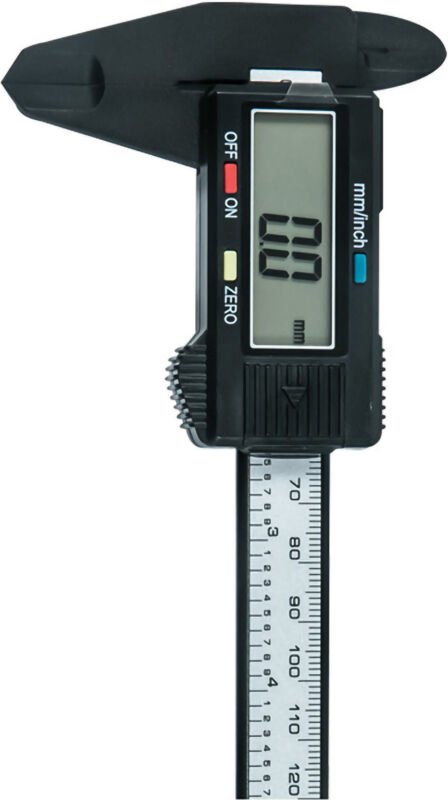 ViaGasaFamido Digitaler Kunststoff-Messschieber, LCD-Bildschirm, metrische Umrechnung, elektronischer Messschieber zur M...