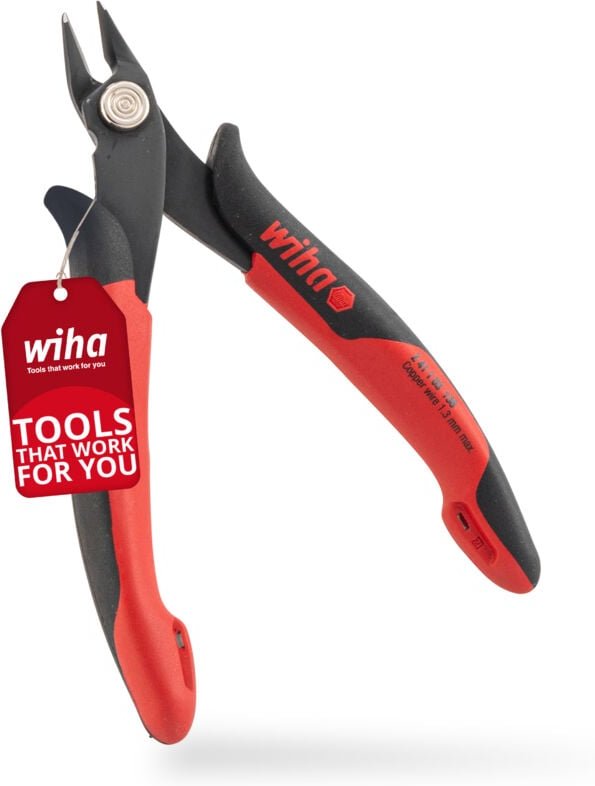 Präzisions Seitenschneider Elektronik klein (26818) breiter, spitzer Kopf ohne Wate 130mm i Mini Drahtschneider für Elek...