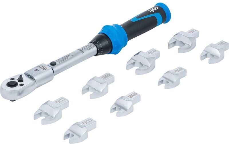 BGS 7192 Drehmomentschlüssel-Satz 9x12 6-30 10-tlg fü Einsteckwerkzeuge 9x12 mm, 6 - 30 Nm, 10-tlg.