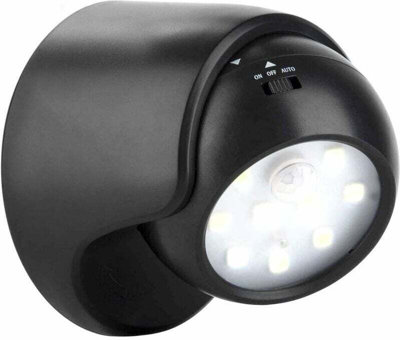 Außenwandleuchte mit Bewegungsmelder, 1000 Lumen, LED-Außenbeleuchtung, kabellos, batteriebetriebene Beleuchtung, 360 Gr...