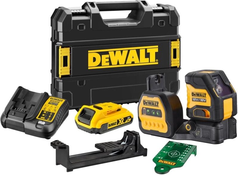DCE088D1G18 Kreuzlinien Laser Grün Selbstnivellierend 12V & 18V mit TStak-Box und Akku - Dewalt