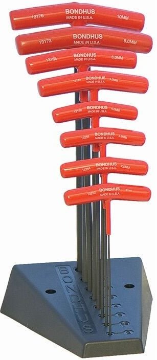 Satz mit 8 metrischen T-Schlüsseln 2-10mm Bondhus 13189