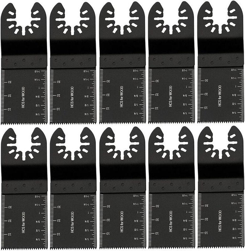 Thumbnail - Memkey - 10 Stück 34 mm Multi-Tool-Klingen, oszillierende Klinge, DIY-Mehrzweck-Werkzeuge aus Kohlenstoffstahl zum Sägen...