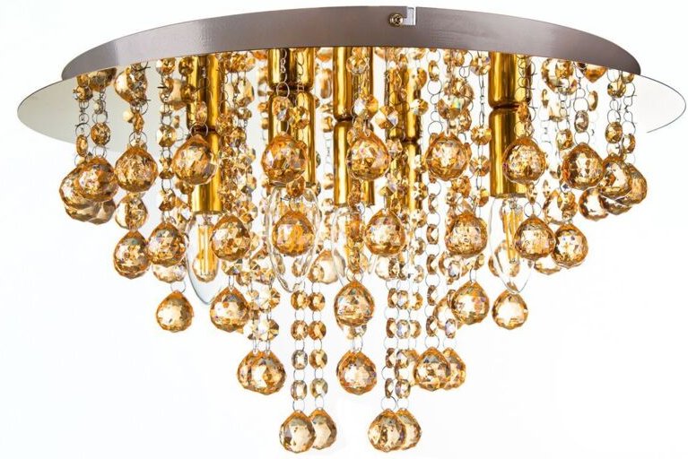 Globo - deckenleuchte - LONDON - gold - glas - Ø 46cm - E14 -