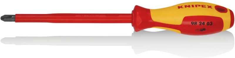 Knipex - 98 24 03 vde Kreuzschlitz-Schraubendreher ph 3 Klingenlänge: 150 mm din en 60900