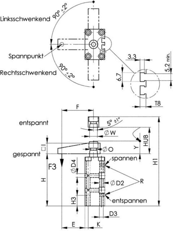 AMF - Spanneisen DIN6315B 6,6x60mm