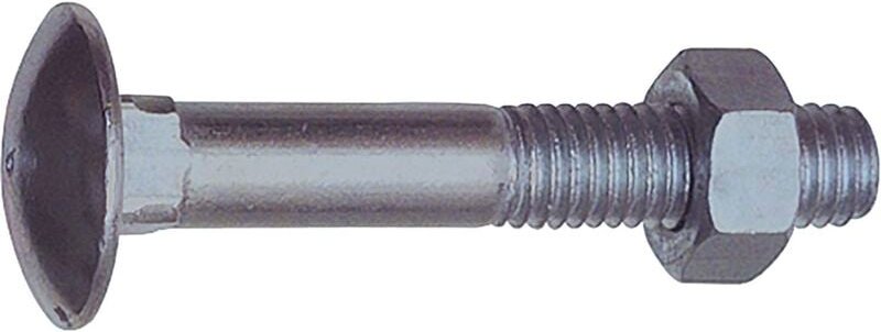 DIN 603 M10x160 verzinkt Torbandschraube mit Mutter Torband-/ Schlossschraube