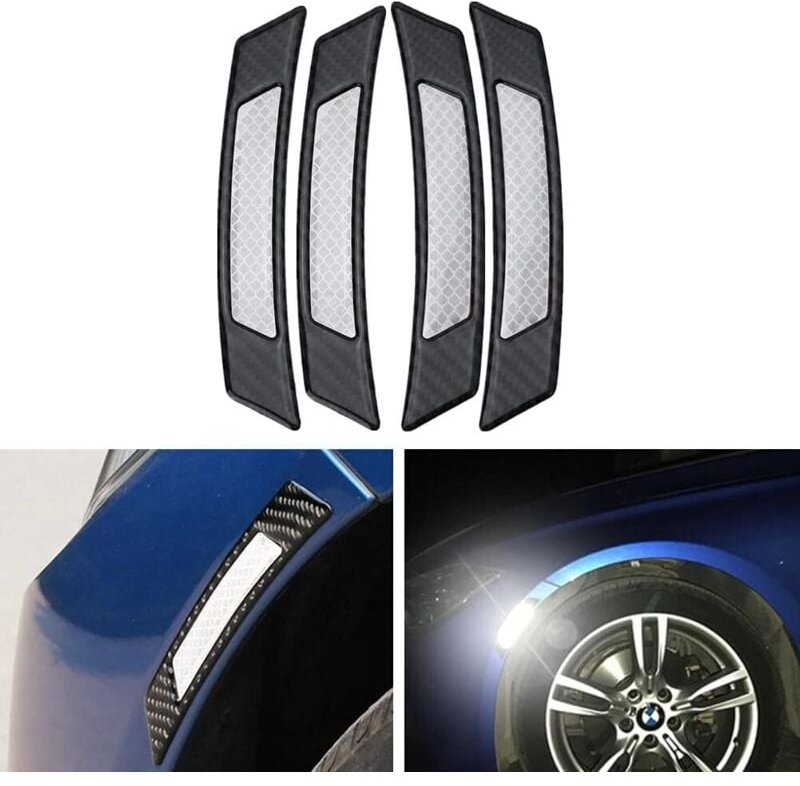 4 Stück Universal-Radschützer aus Kohlefaser für Auto, SUV, Pickup, Truck (weiß)