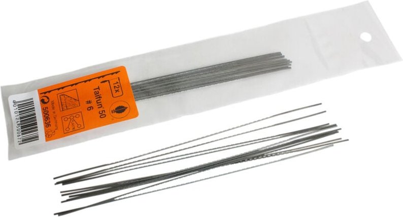 Dönges - Schiessel Laubsägeblatt Taifun doppelzahnig für Holz, Größe 0, 12 Stück Laubsägeblätter