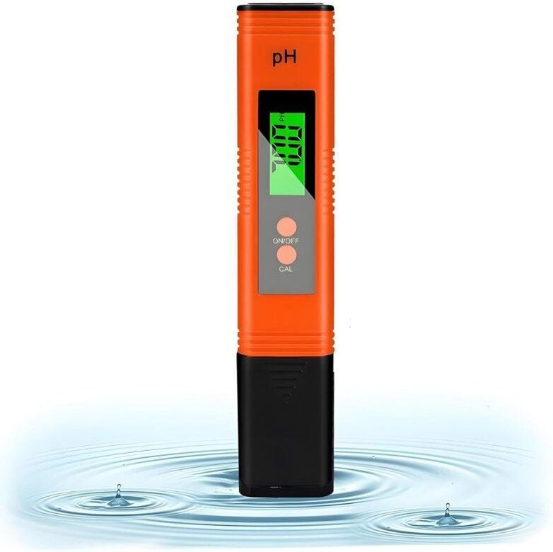 PH Messgerät, PH Wert Wasser Digitaler Tester, PH Meter mit LCD-Display & Auto-Kalibrierung, Hochpräzision (± 0.01), für...