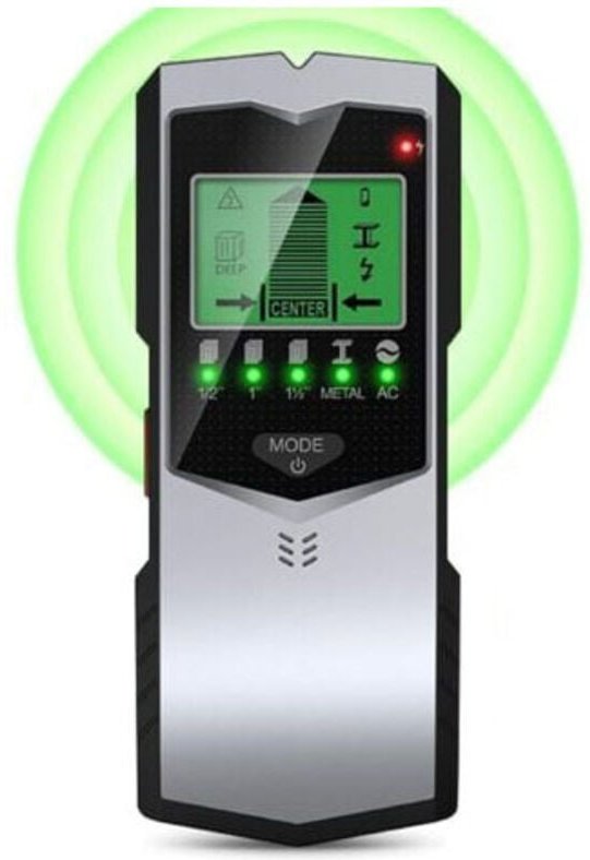 Gabrielle - Kabeldetektor, 5-in-1-Wanddetektor mit LCD-Display, wandmontierter Metalldetektor, Materialdetektor mit Audi...