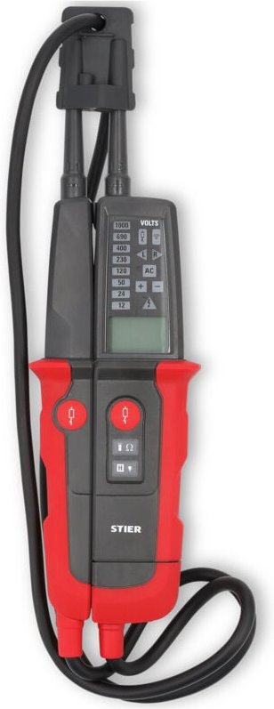 Profi Spannungs- und Durchgangsprüfer, 6V-1000V ac/dc, 2-polig, cat iii 1000V cat iv 600V, 19mm Sonden-TIP-Abstand - Sti...