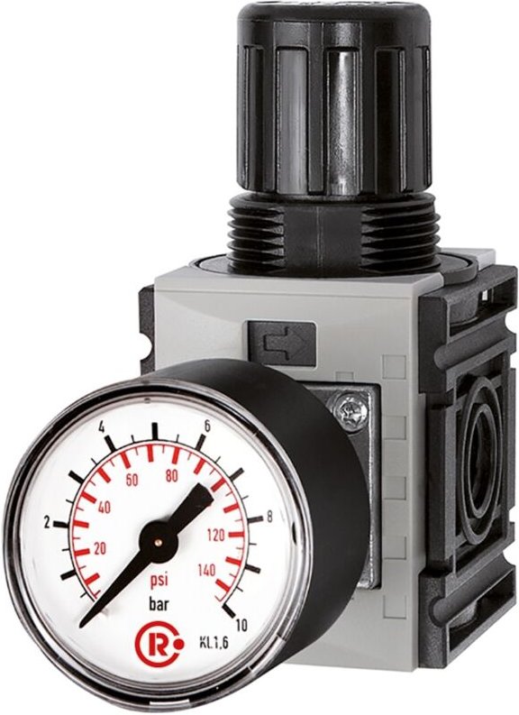 Riegler - Druckregler »FUTURA-mini«, Standardmano., bg 0, g 1/4, 0,5-10 bar