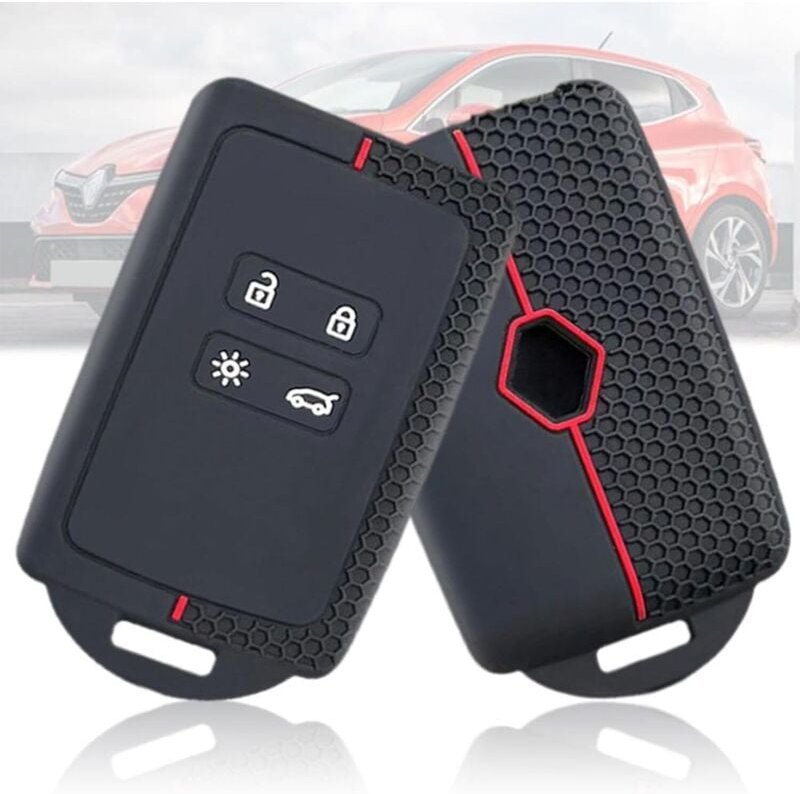 Autoschlüssel-Schutzhülle für Renault Clio Megane Koleos Kadjar Kangoo Twingo Talisman Captur Espace Dacia Duster, Silik...