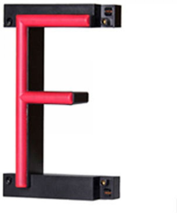 Greenice - Buchstaben led Neon f Breite 84Mm Höhe 161Mm Hintergrund 38Mm