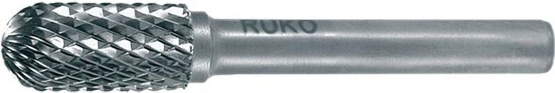 Hartmetall-Frässtift wrc ø 16 mm Kopflänge 25 mm Schaft-Ø 6 mm blank Verzahnung kvz 4 - 116024 - Ruko