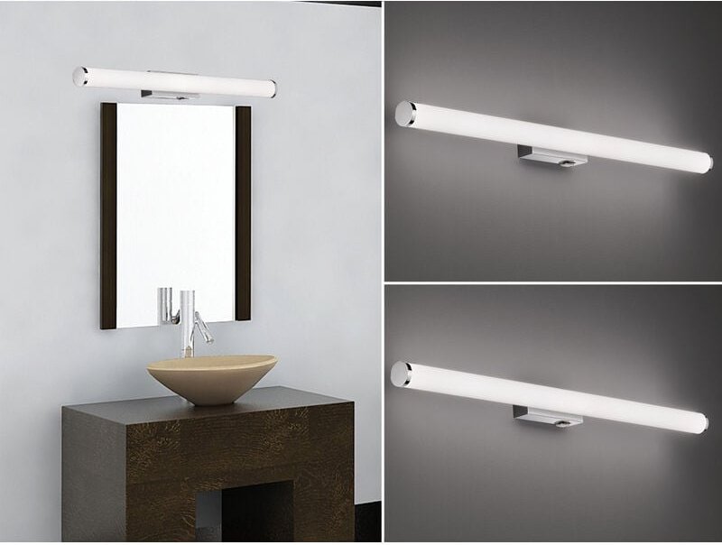 Thumbnail - Led Bad Wandleuchten 2er Set mit Schalter Chrom - Spiegelleuchten, Breite 80cm