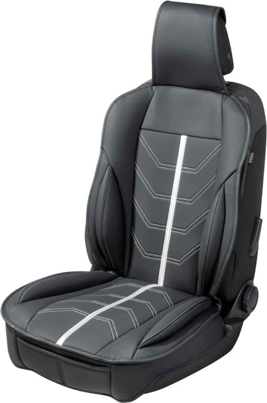 Thumbnail - Walser - pkw Sitzauflage Kimi, Auto-Sitzaufleger im Rennsportdesign schwarz/silber