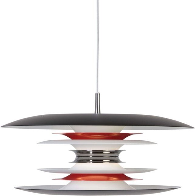 Diablo - 1 Lichtdeckenanhänger Rot, Mattschwarz, E27 - Belid