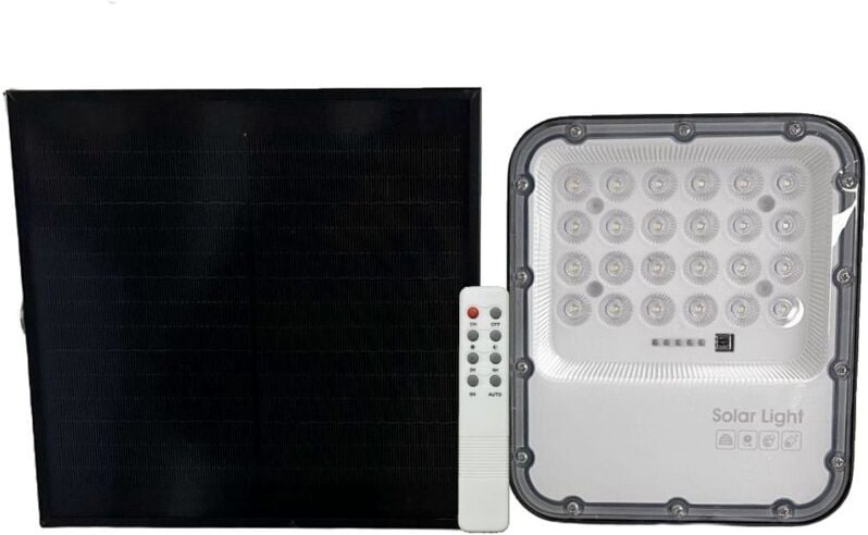 Gloca - 50W led Solar Flutlicht Außen mit Solarpanel und Fernbedienung