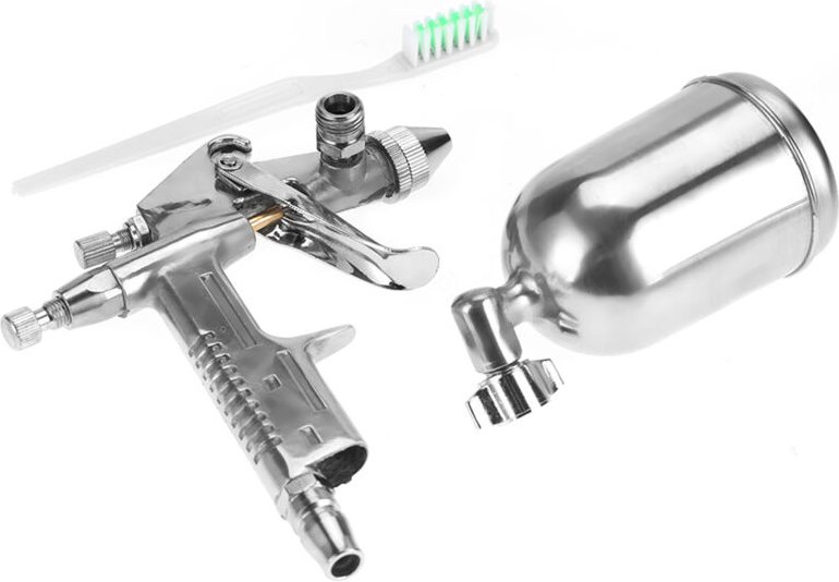 Professionelle Mini-Druckluft-Spritzpistole mit 0,5-mm-Düse und 125 ml Fassungsvermögen für die Autolackreparatur