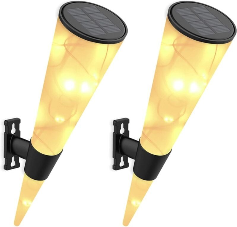 2er-Pack Solar-Wandleuchte für den Außenbereich, Dekoration für den Außenbereich, Solarlampe, Gartenleuchte, Terrasse, w...