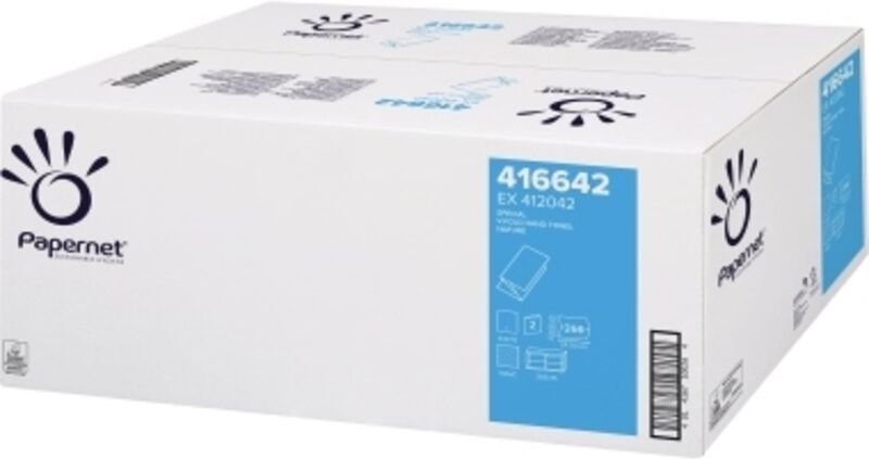 Falthandtuch 2-lag.weiß L.ca.240 mmxB.ca.230mm Papernet