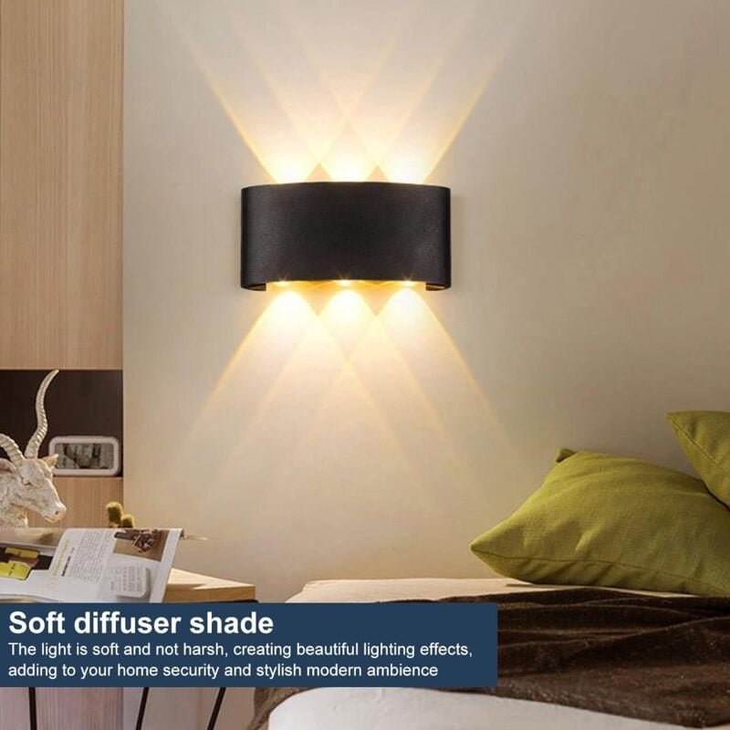 Wandleuchten Wandleuchte Außen Wasserdicht Iluminación de jardín Aluminio Interior Dormitorio Sala de estar Escaleras Pa...