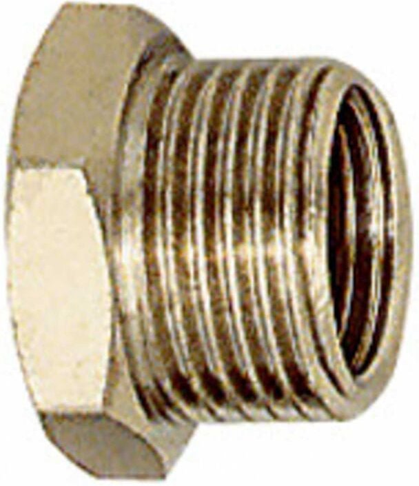 Reduziernippel kurz, g 1 ag, g 3/4 ig, sw 36, Messing vern. - Riegler