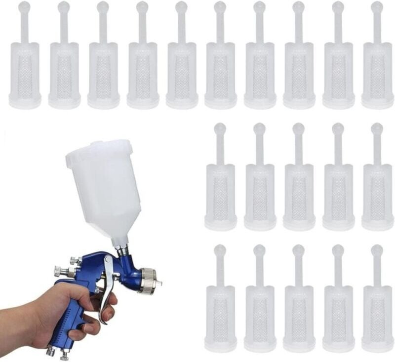 Spritzpistolenfilter, Farbfilter, Schwerkraft-Spritzpistolenfilter, Universal-Farbpistolenfilter, feinmaschige Farbsiebe...