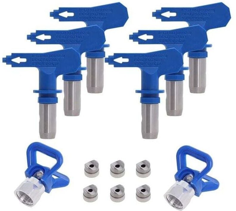 Aiperq - Umkehrbare Airless-Sprühdüse, 2X Düsensitzschutz, Airless-Düsenzubehör für Hochdruck-Farbspritzpistole (Typ 211...