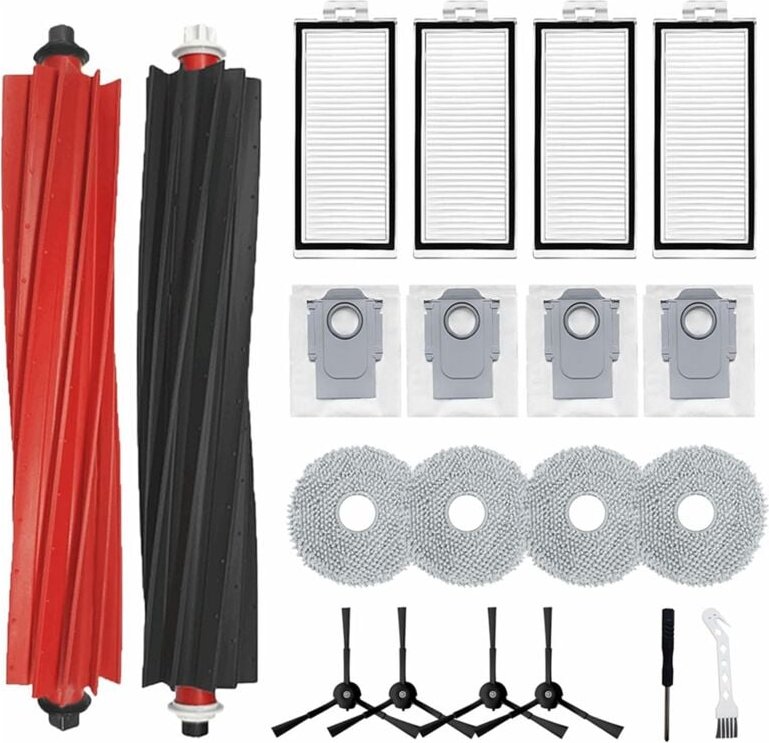 Für Qrevo Master Wichtigsten Seite Pinsel Filter Mopp Tuch Staub Taschen
