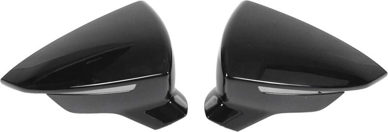 Schwarze Spiegelkappe, Seitenspiegelabdeckung Außenspiegelgehäuse Paar Rückspiegelschutzabdeckungen Links Rechts Ersatz ...