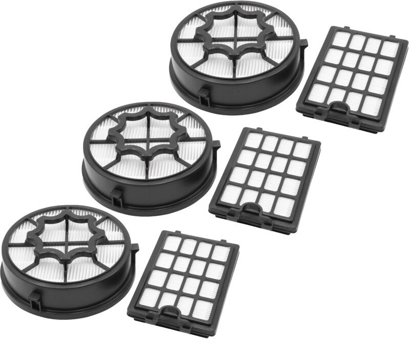 3x Abluft-Filter, 3x HEPA-Filter, 3x Vormotor-Filter Ersatz für aeg EF112B, aef 112, 9001680249 für Staubsauger - Vhbw
