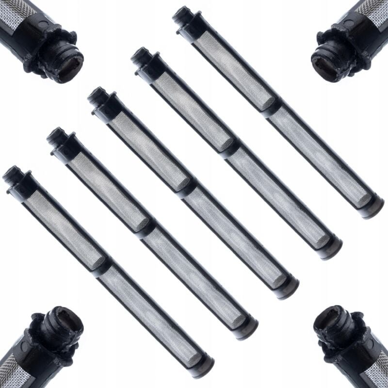 Rosfix Set Filter 60 Mesh Schwarz – Fingerfilter für Farbspritzgerät Graco FTX, XTR, Contractor 110 mm Länge, Ø 9 mm Met...