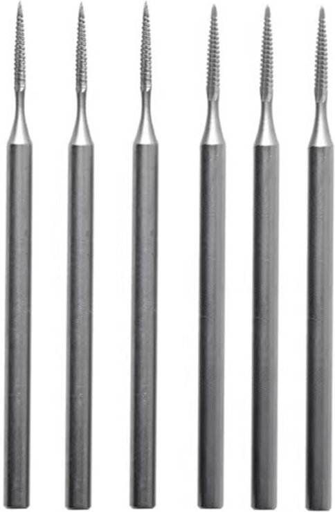 Tlily - 6-teiliger kegelförmiger Fräser für Schmuck – 3/32-Zoll-Schaft, lange, konische Fräser, Gravurbits, Lapidarwerkz...
