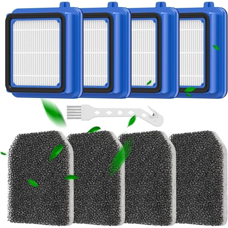 8er Pack kompatible Filter für QX7 für AEG QX6 QX7 QX8-2 ASKW1 Staubsauger - Ersatzteile - Ersatzfilter für AEG mit 4 Vo...