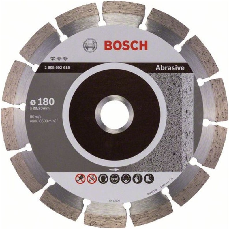 Bosch - Diamanttrennscheibe Standard for Abrasive, 180 x 22,23 x 2 x 10 mm